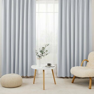 Hansleep カーテン 1級遮光 4枚組 セット アイスグレー 幅150cm丈210cm UVカット 断熱 防寒 防音 省エネ 厚手 無地 おしゃれ 洗える 寝室 リビング用 (ドレープカーテン2枚・レースカーテン2枚)