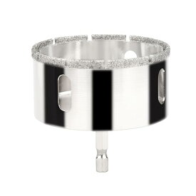 ダイヤモンド六角軸ホールソー φ5mm~φ70mm ドリルビット 電動ドリル 電動工具 切削工具 ツール 耐久性ある ガラス タイル 穴あけ 超硬 大理石 陶器 花崗岩 DIY ケース付き (φ50mm 六角軸)