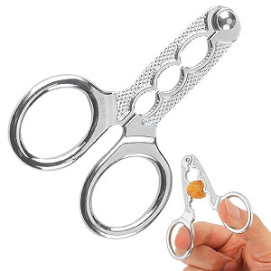 Doyime くるみ割り器 ナッツオープナー 杏の種 松の実 ピスタチオ 殻割り器 堅果用道具 家用 滑り止め 耐久性 便利小物 シルバー