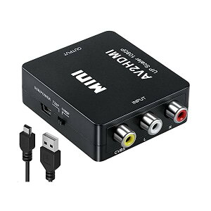 RCA to HDMI �ϊ��R���o�[�^�[ AV to HDMI �ϊ��R���o�[�^�[ RCA �R���|�W�b�g �i�ԁA���A���j 3�F�[�q hdmi �ϊ��A�_�v�^ 1080P/720P�؂�ւ�