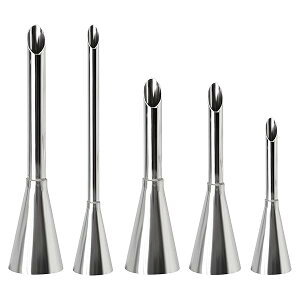 シュークリーム用 口金 5個セット 絞り口金 ステンレス 製菓用品 ベーキングツール シュークリーム 絞り口金 ドーナツ絞り口金 手作り ツール 小さいサイズ ケーキ デコレーション