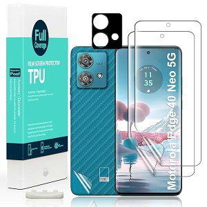 IBYWIND Motorola Edge 40 Neo 5G�i6.55 �C���`�j�p�X�N���[���v���e�N�^�[ �t���L�V�u��TPU�t�B����2�� �J���������Y�v���e�N�^�[1�� �����ăJ�[�{���t�@�C�o�[�t�B����1�� [�w��ǂݎ�� ���t����