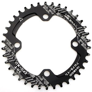 �`�F�[�������O 38T 104BCD Mutte MTB ���[�X �o�C�N �V���O�� ���� �L�� ���E���h �`�F�[�������O (�u���b�N, �A���~�j�E������)