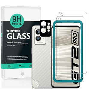 Ibywind Realme GT 2 Pro 5G �K���X�t�B���� 2 ���ی�t�B���� �K�C�h�g�t�� �����Y�J�o�[�i1���j�w�ʃV�[�g�i1���j ���菝�h�~�ϏՌ��d�x 9H�����K���X�t�B�����y���炩�Ȏ�G��z�y�C�A�[���z�y