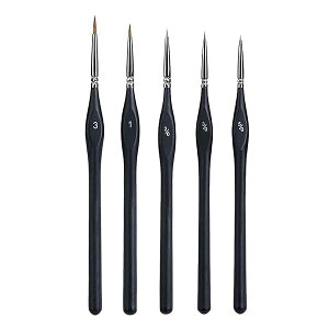 GOODCHI 勾線筆 面相筆 5本セット 極細 画筆 水彩筆 水墨画 水彩画 アクリル筆 プラモデル塗装筆