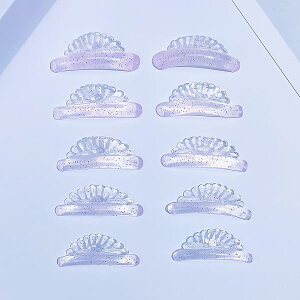 Libeauty 2024 新しい まつ毛パーマパッド セルフ粘着性 睫パーマロッド、極度の柔らかいまつげリフトシールド 10枚入り/5サイズ かわいい貝の真珠の形 DIY のまつげパーマロッド