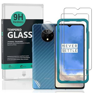 Ibywind OnePlus 7T �K���X�t�B���� 2 ���ی�t�B���� �K�C�h�g�t�� �����Y�J�o�[�i1���j�w�ʃV�[�g�i1���j ���菝�h�~�ϏՌ��d�x 9H�����K���X�t�B�����y���炩�Ȏ�G��z�y�C�A�[���z�y�w��F