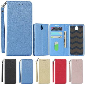 Eastwave Kyocera かんたんスマホ 705KC ケース Y!mobile 京セラ かんたんスマホ 705 KC ケース Case 手帳型 ストラップ付き PU皮革 明るい色 内蔵マグネット 携帯カバー カードポケット スタンド機能 ブル