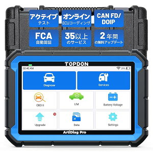 TOPDON ArtiDiag Pro 2.0 obd2 ff@ { ECUR[fCO@\ǉ CAN FD/DOIPΉA35ꃊZbg@\ASԃVXeff,ANeBueXg FCAF AԁYԑΉ