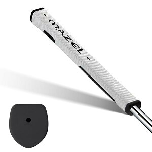 MAZEL (マゼル) ゴルフパターグリップ 滑り止め 超軽量 快適 ゴルフパター用グリップ (スタンダード(2.0), ホワイト(Vシェープ))