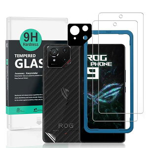 Ibywind �X�N���[���v���e�N�^�[ 2 �p�b�N Asus ROG Phone 9 5G 6.78 �C���`�A�d�x 9H �����K���X�A�J���������Y�v���e�N�^�[ 1 ���t���A�w�ʃJ�[�{���t�@�C�o�[�t�B���� 1 ���A���h�~