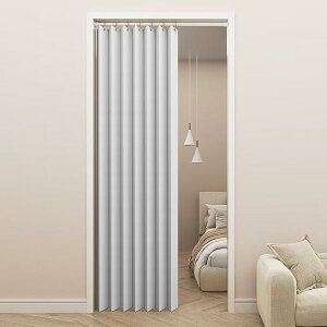 YKFN 間仕切りカーテン 断熱 1級遮光 のれん おしゃれ 北欧 遮光 一級 暖簾 230cm丈 幅100cm 1枚入り アコーディオンカーテン 間仕切り ロング 保温 節電対策 防音 省エネ 目隠し 形状記憶加工 の