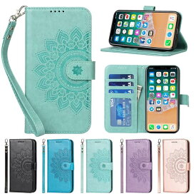 Eastwave アイフォン for iPhone XS/for iPhone X ケース 財布型 for iPhoneX for iPhoneXS 手帳型 カバー手帳 ストラップ付き フラワープリント PUレザー カード収納 横置きスタンド 機能