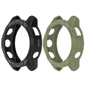 SHEAWA for GarminK[~ Fenix 7X Pro P[X Jo[ یP[X ݊i Epix Pro 51mm TPUS یJo[ ϏՌ ANZT[ (ubN+A[~[O[)