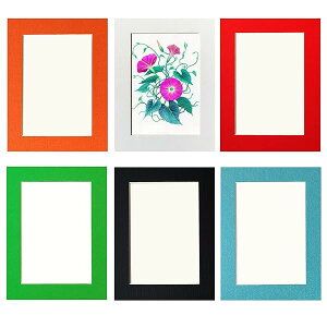 Haojiaho 展示用 フォトフレーム 6個セット 13.8*18.8cm 【美術研修室向け】 厚紙製 子供の絵 展示用 額縁 壁掛け 超軽量 アートフレーム カラフル 絵画教室 絵 展示 ペーパーフォトフレーム 子供