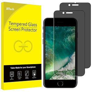 JETech iPhone 8 Plus/iPhone 7 Plus �����K���X�t�B���� �`�����h�~ �v���C�o�V�[�ی�t�B���� 2���Z�b�g