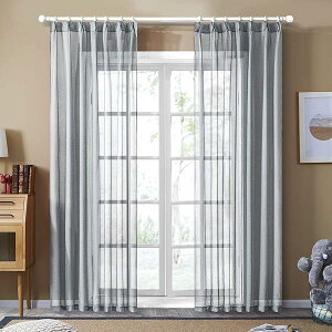 Topfinel ���[�X�J�[�e�� ���n UV�J�b�g �O���[ ��100x��178cm 2���g