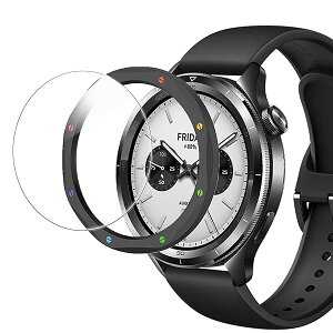 Lamshaw for Xiaomi Watch S4 / S3 �x�[�������O�A�������� �t���[�� �ی�J�o�[ �ϏՌ� ���h�~ �ϏՌ� �����x�[�� Xiaomi Watch S4/Xiaomi Watch S3�X�}�[�g�E�H�b�`�p (�u���b�NC)