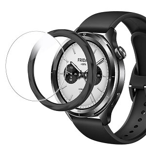 Lamshaw for Xiaomi Watch S4 / S3 �x�[�������O�A�������� �t���[�� �ی�J�o�[ �ϏՌ� ���h�~ �ϏՌ� �����x�[�� Xiaomi Watch S4/Xiaomi Watch S3�X�}�[�g�E�H�b�`�p (�u���b�ND)
