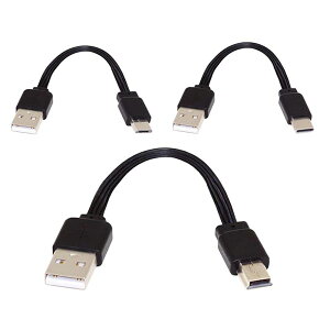 chenyang USBV[gtbgP[u 3{pbN USB 2.0 Type A to USB C/Micro/Mini USB 4C[ 5V 2A [df[^VRP[u 4 30AWG 13cm
