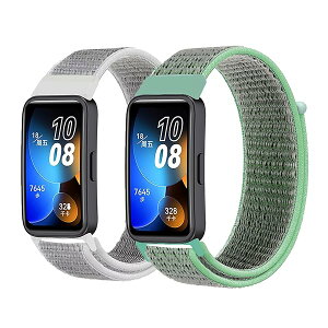 [Sitengle] Huawei band8�Ή������o���h 2�{�Z�b�g �i�C���� ���߉\ �t�@�[�E�F�C �o���h8 �ւ��o���h �X�g���b�` band8�p�x���g �V���v�� �ʋC �y�� (�O���[��+�V���o�[)