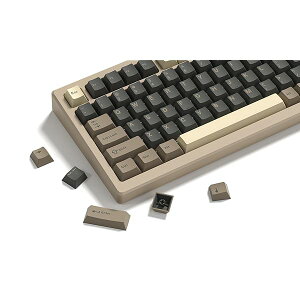 138キー キーキャップ ダブルショット PBT キーキャップ Cherry MX Gateronスイッチ 60%65%70%100%メカニカルキーボードBOW (グレー、ブラウン)