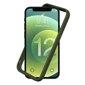 RHINOSHIELD [iPhone 12 / 12 Pro] CrashGuard NXバンパーケース - 3.5mの落下衝撃からも保護 背面のないスタイリッシュデザイン - カモグリーン