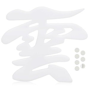 YTOPRO 神棚 雲 天井に貼る 雲シール 神棚 ・ 神具 仏壇 貼ってはがせる アクリル雲字 耐久性 両面テープ付き 15cm ホワイト (太い雲板)