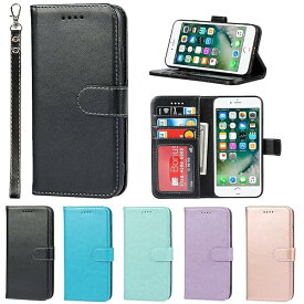 Eastwave アイフォン for iPhone SE 2022 第3世代 / for iPhoneSE 第2世代 ケース for iPhone 7 8 手帳型 財布型 カバー ケース ストラップ付き PUレザー カード収納 横置きスタンド 機能