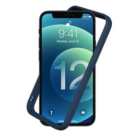 RhinoShield iPhone 12 mini CrashGuard NXバンパーケース - 米軍MIL規格 耐衝擊 衝撃吸収 傷 指紋 防止 薄型 軽量 SGS認証 - ネイビーブルー