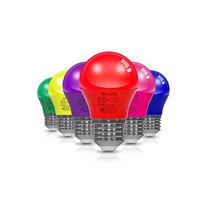 ORALUCE LED電球 カラー電球 E26口金 40W相当 5W 450lm 220度広配光 高演色 装飾電球 密閉器具対応 調光不可 小型電球 PSE認証 6色セット 6個入