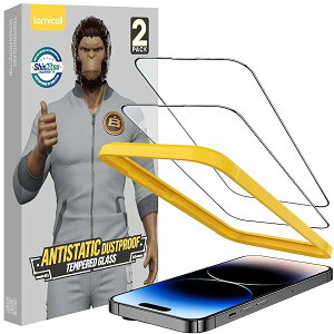 iPhone 14 Pro �p �y�č�SG�K���X���E�Ƒn�I�ȃK�C�h�g�z2���Z�b�g �K���X�t�B���� Lamicall �F9H �d�x �S�� �ی� ���� �K���X �t�B���� �t�� ��� �V�[�� Glass film Screen Protector �X�N���[