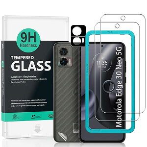 Ibywind Motorola Edge 30 Neo 5G�i6.2 �C���`�j�K���X�t�B���� 2 ���ی�t�B���� �K�C�h�g�t�� �����Y�J�o�[�i1���j�w�ʃV�[�g�i1���j ���菝�h�~�ϏՌ��d�x 9H�����K���X�t�B�����y���炩�Ȏ�G��z