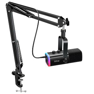 FIFINE XLR/USB Q[~O}CNZbg Xg[~O |bhLXgp _Ci~bN}CN PC}CN u[A[X^ht RGB@\t ~[g{^ wbhtHWbN {[J 