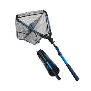 NKAKTSU 玉網 ランディングネット 折りたたみ式 タモ網 伸縮調節可能 釣り用 すくい網 アルミニウム合金製 防錆 淡水海水渓流用 (展開後93cm)