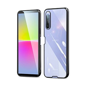 Xperia 10 IV P[X NA  GXNyA10iv SO-52C SOG07 Jo[  ϏՌ y \tg tpu ^ Sʕی wʃNA  bvz[t (Xperia 10 IV, ubN)