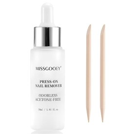 Missgooey ジェルネイル リムーバー オフ ネイルチップ＆付け爪 接着剤リムーバー アセトンフリー ネイルグルーリムーバー ネイルオフ 30mL