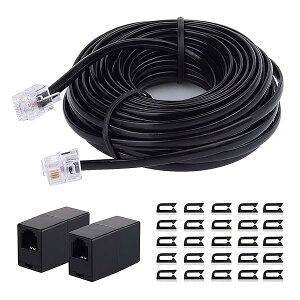 ���W�����[�P�[�u�� �d�b�P�[�u�� �X�������W�����[�P�[�u�� 7.7m�d�b�����P�[�u�� �I�X�e���z���P�[�u�� �d�b���R�l�N�^ RJ11�A�_�v�^�[�X�g���[�g RJ11 6P4C �C�����C���J�v���[ 20�P�[�u��