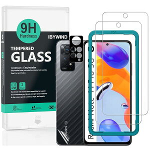 IBYWIND KXtB Xiaomi Redmi Note 11 Pro 5G/4G Global 6.67" p KX ی tB 2ZbgJYve N^[t(ޗ) wʕیtBt ȒPLbgt