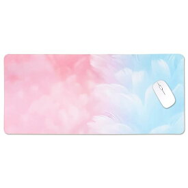 Newseego マウスパッド ゲーミングマウスパッド キーボードパッド かわいい テーブルマット 超大型 薄型 滑り止め 水洗い ズレない 耐久性良い ゲーム 仕事用 おしゃれ グラデーション 虹色900*400mm