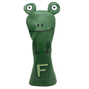 ゴルフウッドカバー カエル仕様ゴルフヘッドカバー セットゴルフドライバーカバー フェアウェイウッド、ユーティリティ用、ハイブリッド用のヘッドカバー 高級革製 Aliennana 人気ゴルフヘ