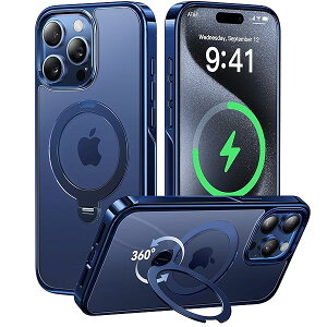 yʂ㎿E_360°]zCASEKOO iPhone 15 Pro Max pP[X NA ČRMILKi tBbg MagSafeΉ CX[d c px  ϏՌ ϋv bvz[t 
