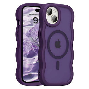 UEEBAI �Ή� iPhone 14 Plus/15 Plus �p�� �P�[�X ���� TPU �E�F�[�u�f�U�C�� �X�}�z�P�[�X �N���A ���� �l�C ������� �P�[�X MagSafe�Ή� ���^ �y�� �ϏՌ� �g�^ �o���p�[ �X�}�z�P�[�X - �p�[�v��