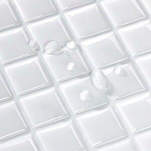 【売れ筋-超光沢の格子】MORCART タイルシール 防水 耐熱 キッチン 洗面所 トイレ DIY 家具やアイテムの装飾 タイルシート 壁紙シール 3D リメイクシート (25x25cm, 4枚)