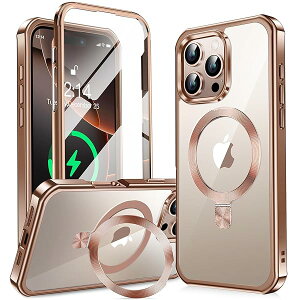 y360°SʕیEX^hEMagsafeΉzKELLCASE iPhone 16 Pro p P[X  BX^hECDO c CX[d phone16 pro Jo[ ϖh~PCw bLop[ ČRMILK