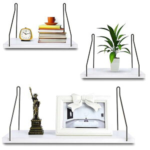 �E�H�[���V�F���t �V�R�� �Ǌ|���I ��t�ȒP �{�I DIY �ؐ� ����I �V���v�� ���C���[�t�� ���[�֗� (�z���C�g, 30/35/40CM 3�p�b�N)