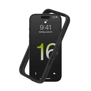 RHINOSHIELD [iPhone 16 Pro Max] CrashGuard �o���p�[ �P�[�X �Ϗ�? �ČRMIL�K�i �Ռ��z�� �� �w�� �h�~ ���^ �y�� SGS�F�� - �u���b�N