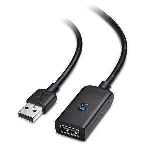 Cable Matters ���� USB �����P�[�u�� - 5m�A Active �����R�[�h USB 2.0�A480Mbps�f�[�^�]���AType A �I�X - ���X ���s�[�^�[�A�u���b�N