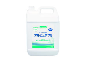 1ケース(4本入) ダイト ハンドウォーター ディーケアレル ハンドウォーター アルピュア75(つめかえ5L) HW-405 詰め替え用 つめかえ用 5L×4個 アルコール エタノール 業務用 アルコール75%