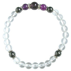 天然石ブレスレットキット誕生石2月 アメジスト(紫水晶) ハンドメイド